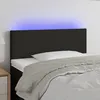 Image de vidaXL Tête de Lit à LED Meuble de Chambre à Coucher Accessoire de Lit Simple Tête de Cadre de Lit Intérieur Noir 90x5x78/88 3121316
