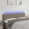 Image de Tête De Lit À Led Taupe 144x5x78/88 Cm Tissu Vidaxl