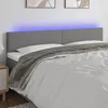 Image de vidaXL Tête de lit à LED Gris foncé 160x5x78/88 cm Tissu 3121339