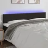 Image de Tête De Lit À Led Noir 160x5x78/88 Cm Tissu Vidaxl
