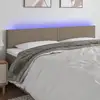Image de Tête De Lit À Led Taupe 160x5x78/88 Cm Tissu Vidaxl
