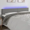 Image de Tête De Lit À Led Gris Foncé 180x5x78/88 Cm Tissu Vidaxl