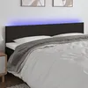 Image de Tête De Lit À Led Noir 180x5x78/88 Cm Tissu Vidaxl