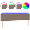 Image de Tête De Lit À Led Taupe 180x5x78/88 Cm Tissu Vidaxl