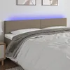 Image de Tête De Lit À Led Taupe 200x5x78/88 Cm Tissu Vidaxl