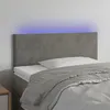 Image de Tête De Lit À Led Gris Clair 100x5x78/88 Cm Velours Vidaxl