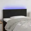 Image de Tête De Lit À Led Noir 100x5x78/88 Cm Velours Vidaxl