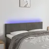 Image de Tête De Lit À Led Gris Foncé 144x5x78/88 Cm Velours Vidaxl