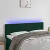Image de Tête De Lit À Led Vert Foncé 144x5x78/88 Cm Velours Vidaxl
