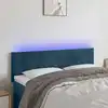 Image de Tête De Lit À Led Bleu Foncé 144x5x78/88 Cm Velours Vidaxl