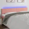 Image de Tête De Lit À Led Rose 200x5x78/88 Cm Velours Vidaxl
