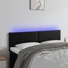 Image de vidaXL Tête de Lit à LED Meuble de Chambre à Coucher Accessoire de Lit Double Tête de Cadre de Lit Intérieur Noir 3121422