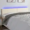 Image de Tête De Lit À Led Crème 160x5x78/88 Cm Similicuir Vidaxl