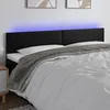 Image de vidaXL Tête de Lit à LED Meuble de Chambre à Coucher Accessoire de Lit Double Tête de Cadre de Lit Intérieur Noir 3121434