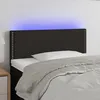 Image de Tête De Lit À Led Noir 80x5x78/88 Cm Tissu Vidaxl