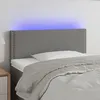 Image de Tête De Lit À Led Gris Foncé 100x5x78/88 Cm Tissu Vidaxl