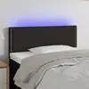 Image de Tête De Lit À Led Noir 100x5x78/88 Cm Tissu Vidaxl