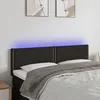 Image de vidaXL Tête de Lit à LED Meuble de Chambre à Coucher Accessoire de Lit Double Tête de Cadre de Lit Intérieur Noir 3121472