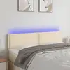 Image de Tête De Lit À Led Crème 144x5x78/88 Cm Tissu Vidaxl