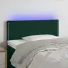 Image de Tête De Lit À Led Vert Foncé 80x5x78/88 Cm Velours Vidaxl