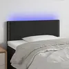 Image de vidaXL Tête de Lit à LED Meuble de Chambre à Coucher Accessoire de Lit Simple Tête de Cadre de Lit Intérieur Noir 90x5x78/88 3121510