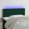 Image de Tête De Lit À Led Vert Foncé 100x5x78/88 Cm Velours Vidaxl