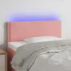 Image de Tête De Lit À Led Rose 100x5x78/88 Cm Velours Vidaxl