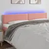 Image de Tête De Lit À Led Rose 200x5x78/88 Cm Velours Vidaxl