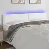 Image de Tête De Lit À Led Blanc 200x5x78/88 Cm Similicuir Vidaxl