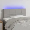 Image de vidaXL Tête de Lit à LED Meuble de Chambre à Coucher Accessoire de Lit Simple Tête de Cadre de Lit Intérieur Gris Clair 3121586