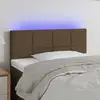 Image de Tête De Lit À Led Marron Foncé 90x5x78/88 Cm Tissu Vidaxl