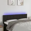 Image de Tête De Lit À Led Noir 144x5x78/88 Cm Tissu Vidaxl