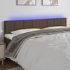 Image de Tête De Lit À Led Marron Foncé 160x5x78/88 Cm Tissu Vidaxl