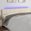 Image de vidaXL Tête de Lit à LED Meuble de Chambre à Coucher Accessoire de Lit Double Tête de Cadre de Lit Intérieur Crème 3121623