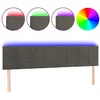 Image de Tête De Lit À Led Gris Foncé 160x5x78/88 Cm Velours Vidaxl
