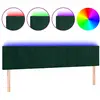 Image de Tête De Lit À Led Vert Foncé 160x5x78/88 Cm Velours Vidaxl