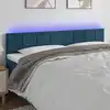 Image de Tête De Lit À Led Bleu Foncé 160x5x78/88 Cm Velours Vidaxl