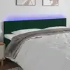 Image de Tête De Lit À Led Vert Foncé 200x5x78/88 Cm Velours Vidaxl