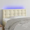 Image de Tête De Lit À Led Crème 90x5x78/88 Cm Similicuir Vidaxl