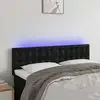 Image de Tête De Lit Avec Led Noir 144x5x78/88 Cm Similicuir Vidaxl