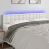 Image de Tête De Lit À Led Blanc 180x5x78/88 Cm Similicuir Vidaxl