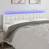 Image de Tête De Lit À Led Blanc 200x5x78/88 Cm Similicuir Vidaxl