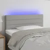 Image de Tête De Lit À Led Gris Clair 80x5x78/88 Cm Tissu Vidaxl