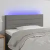 Image de Tête De Lit À Led Gris Foncé 100x5x78/88 Cm Tissu Vidaxl