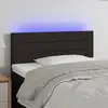 Image de Tête De Lit À Led Noir 100x5x78/88 Cm Tissu Vidaxl