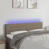 Image de Tête De Lit À Led Taupe 144x5x78/88 Cm Tissu Vidaxl