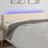 Image de Tête De Lit À Led Crème 180x5x78/88 Cm Tissu Vidaxl
