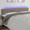 Image de Tête De Lit À Led Taupe 200x5x78/88 Cm Tissu Vidaxl