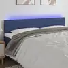 Image de Tête De Lit À Led Bleu 200x5x78/88 Cm Tissu Vidaxl