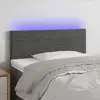 Image de Tête De Lit À Led Gris Foncé 90x5x78/88 Cm Velours Vidaxl